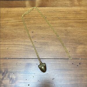 Elegant Gold Acorn Pendant Necklace